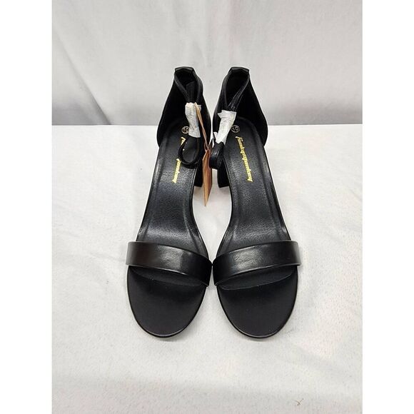 FUNKYMONKEY Size 10 Women's Chunky High Heels Sandals,Two Strap Open Toe Ankle S - Picture 6 of 9